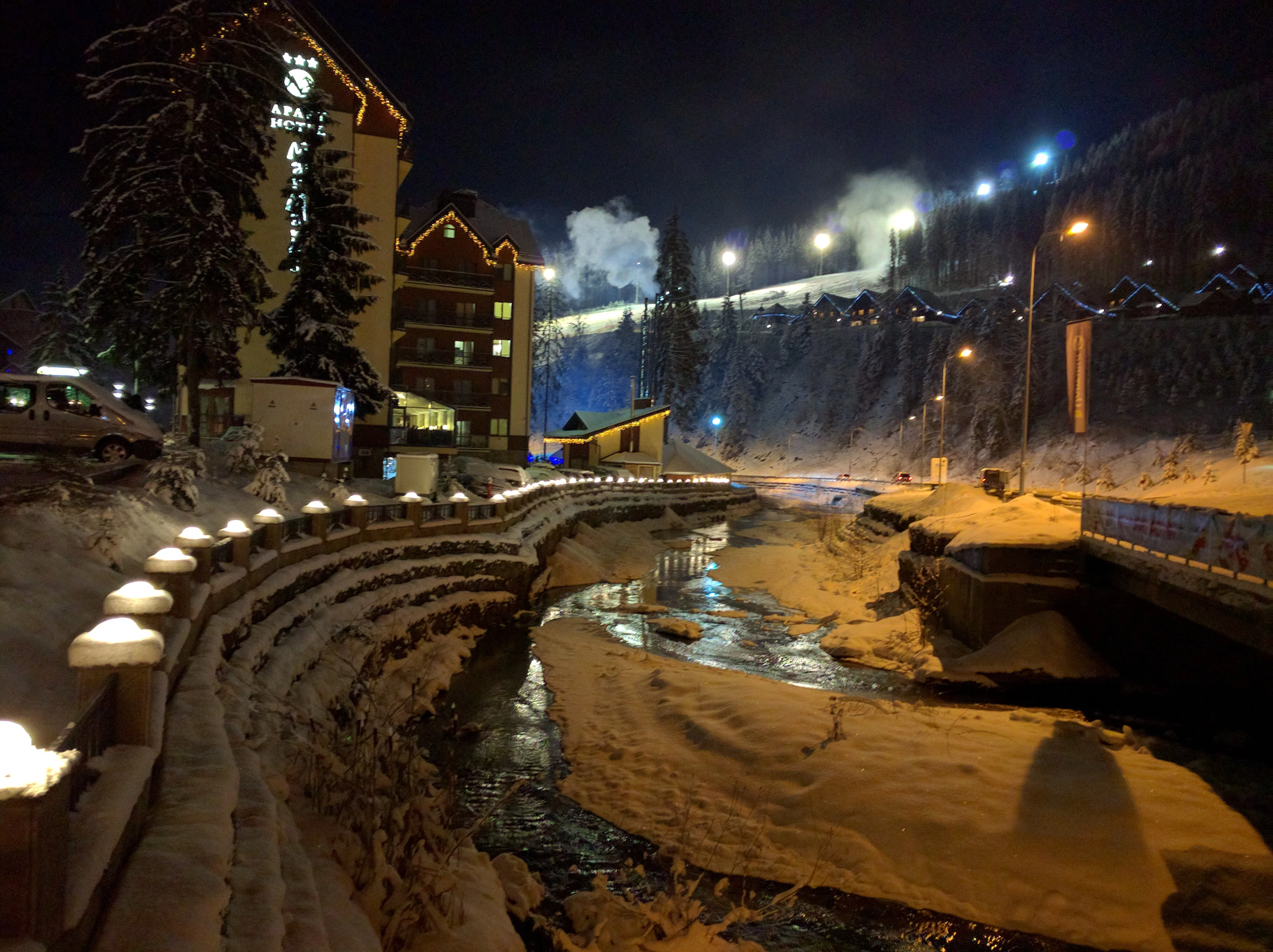 Bukovel Village at Night